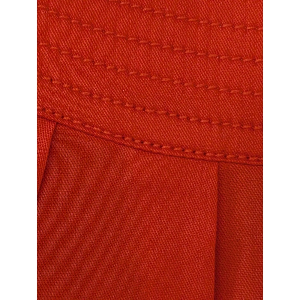 Talbots Womens Top Size 16 Orange 3/4 Sleeve Pleated Career‎ Casual Blouse - Picture 2 of 5